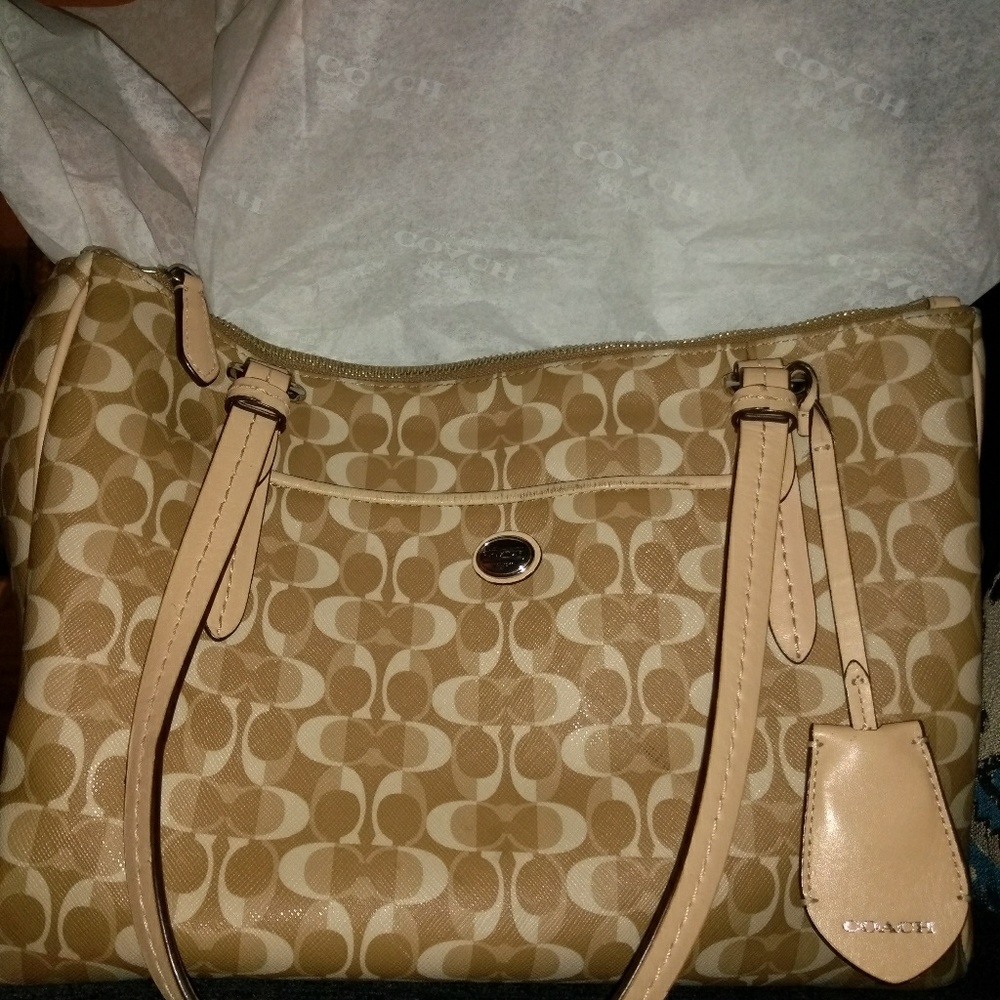 Authentic Coach Payton Dream C double zipper purse